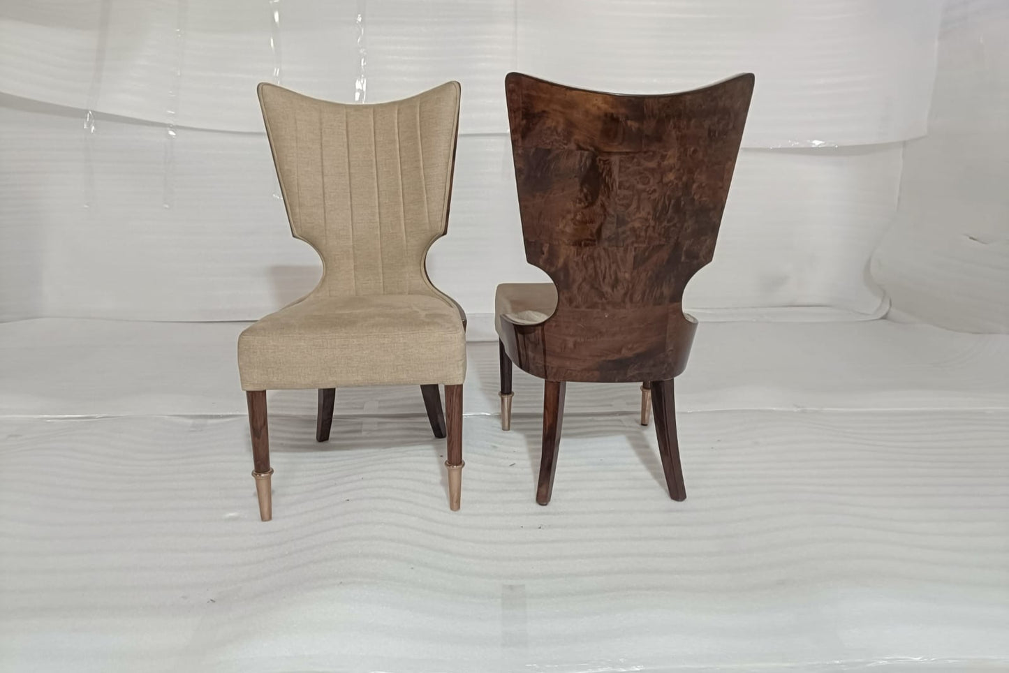 BURL(1) - DINING CHAIR - BLR WH
