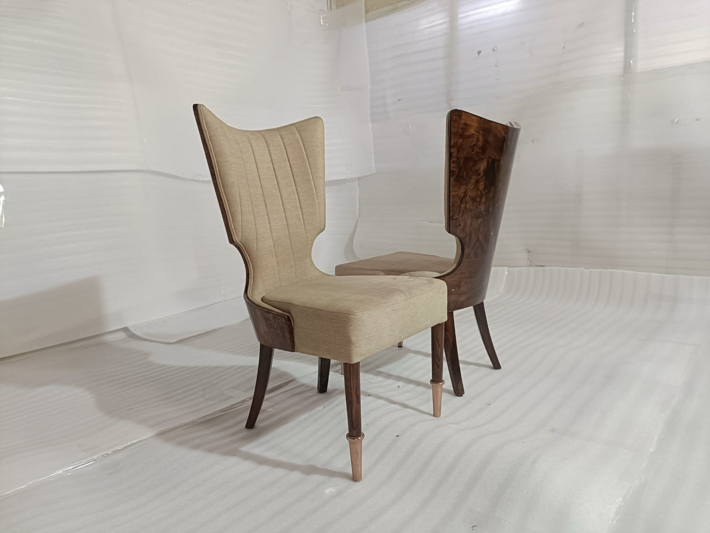 BURL(1) - DINING CHAIR - BLR WH
