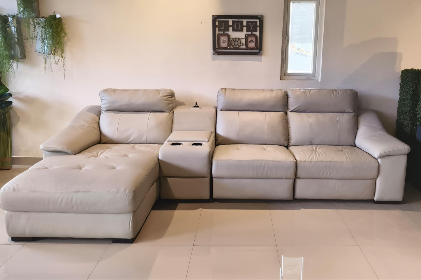 1735 - 3 SEATER+CHAISE(ELECTRIC) - BTM