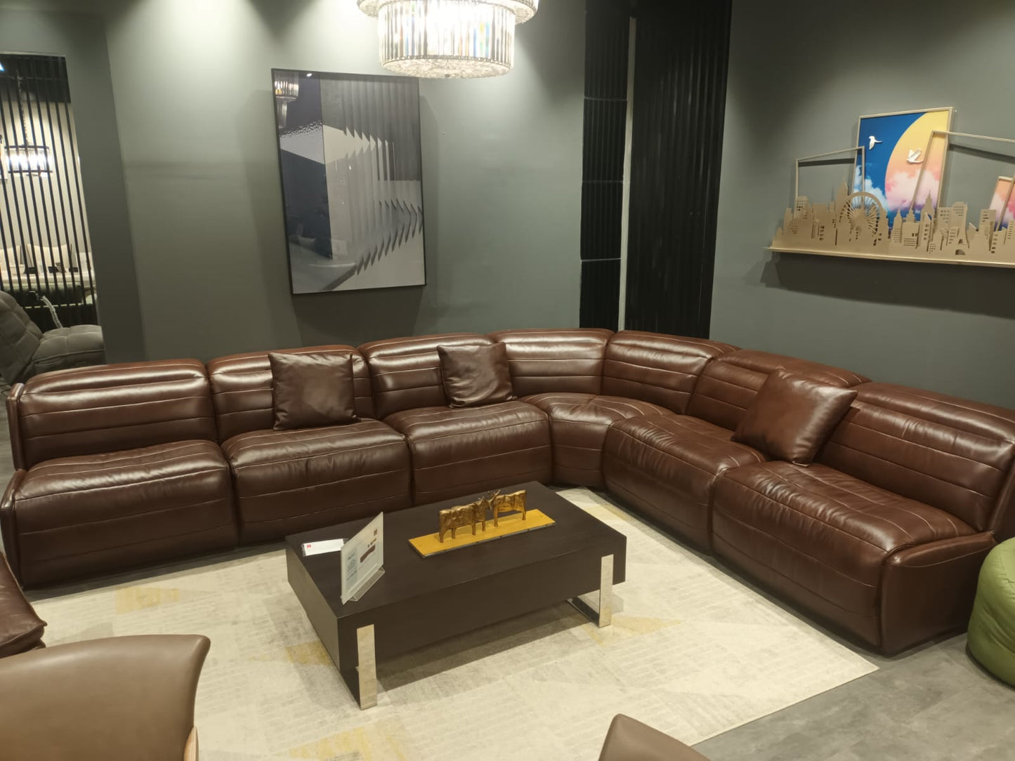 KM.6107 - 6 SEATER RECLINER(ELECTRIC) - MDP