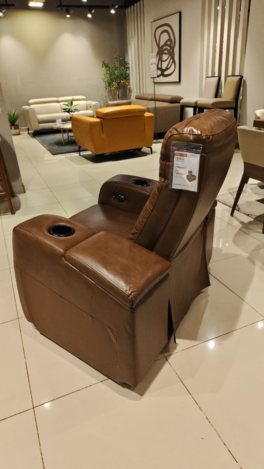 3374(2) - 1 SEATER RECLINER(ELECTRIC) - BLR WH
