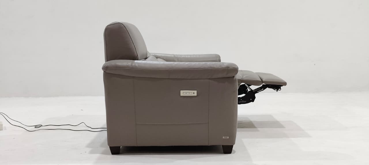 C068-N50+N52-A0BK(3) - 2 SEATER RECLINER(ELECTRIC) - BLR WH