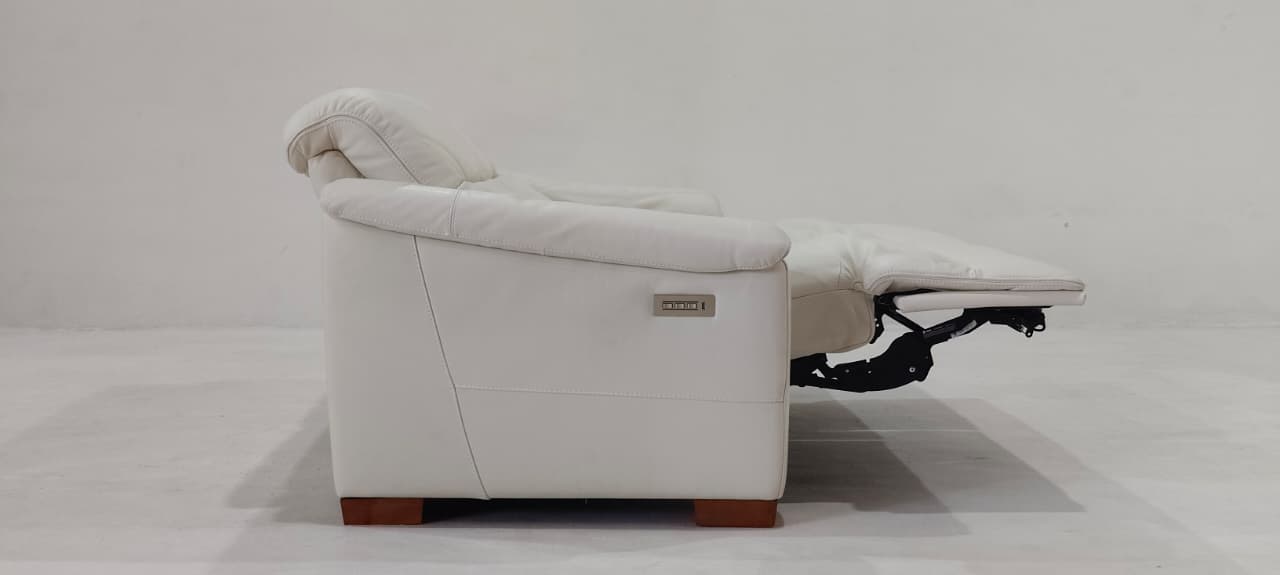 C063-N46-20(3) - 2 SEATER RECLINER(ELECTRIC) - BLR WH