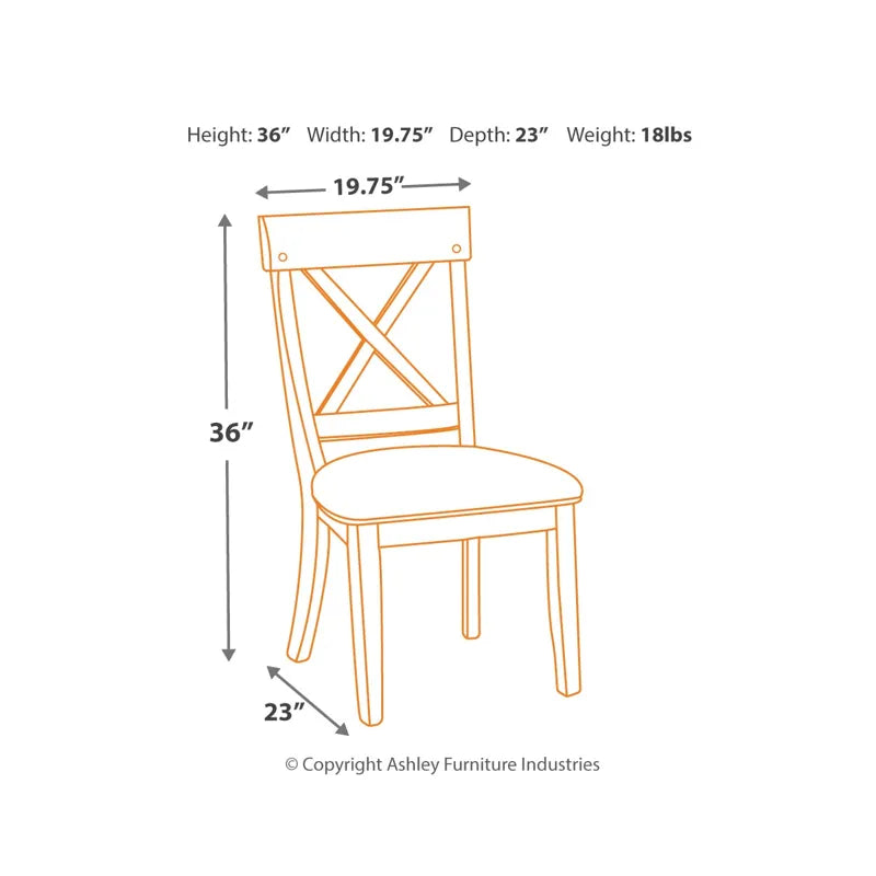 D662-01(45) - DINING CHAIR - BLR WH