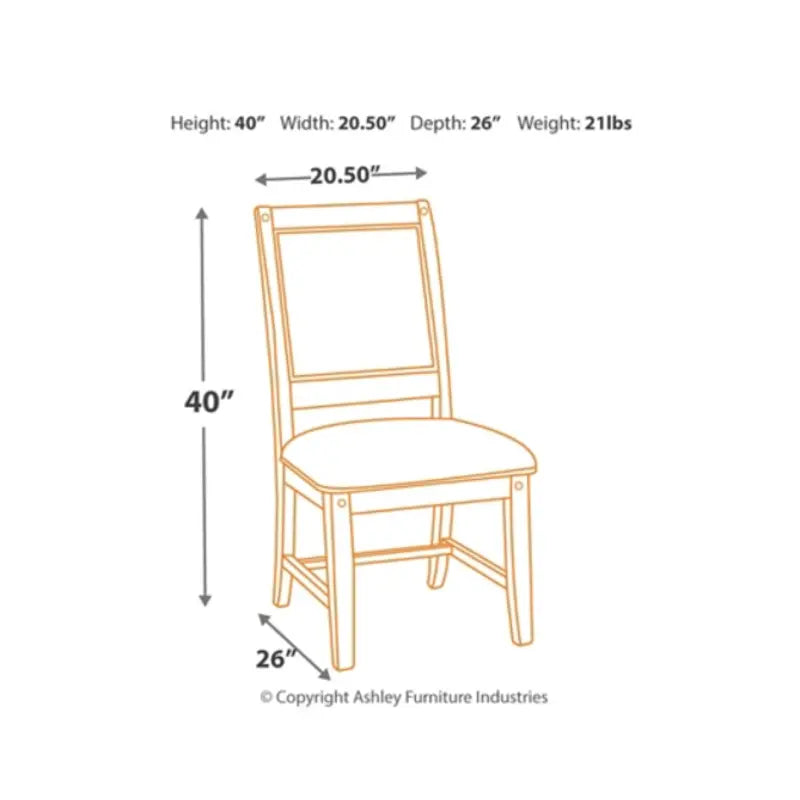D662-02 - DINING CHAIR - BLR WH