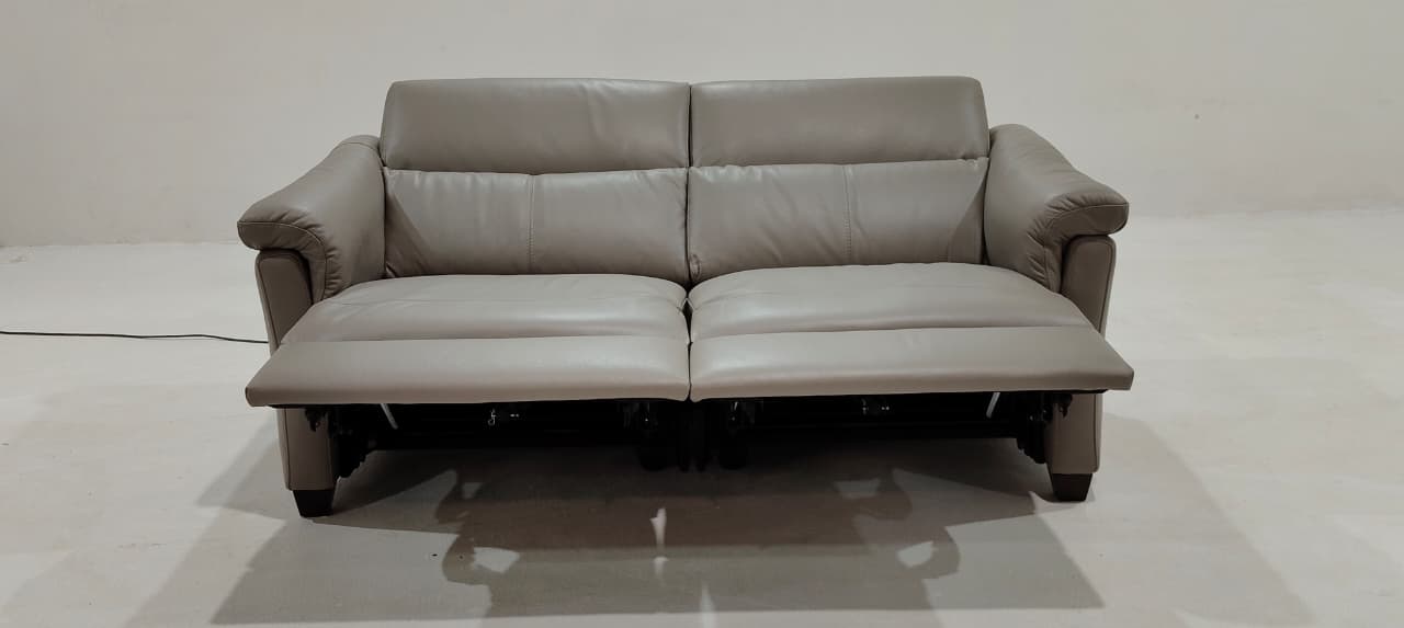 C068-N50+N52-A0BK(3) - 2 SEATER RECLINER(ELECTRIC) - BLR WH