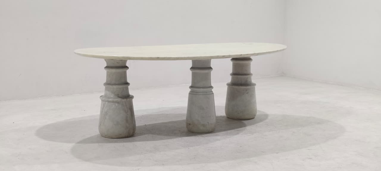 TRIO(3) - DINING TABLE - BLR WH